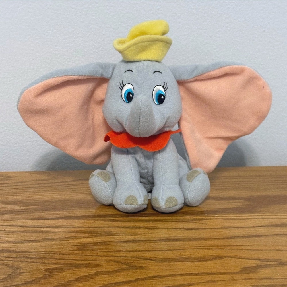 Disney Dumbo Plush Mattel Arcotoys Grey Flying Elephant Bean Bag Toy
